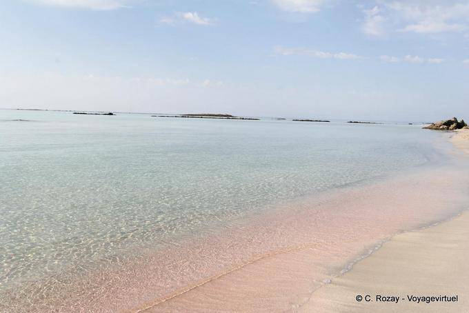 Los colores de la laguna mediterránea Elafonissi - Creta, Grecia