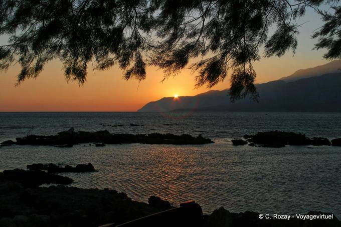 Puesta de sol en Fragokastello - Creta, Grecia