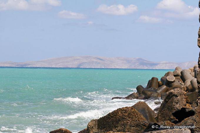 Protección de las fortificaciones muelle, Heraklion - Creta, Grecia