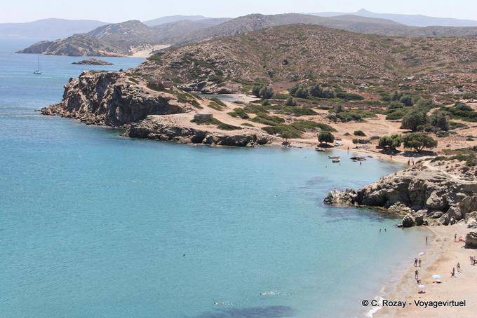 Vista general de la zona arqueológica de Itanos - Creta, Grecia