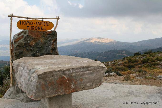 Homo sapiens Ascend trono ... y estar junto a Dios !! museo Hersonissos, Lassithi - Creta, Grecia