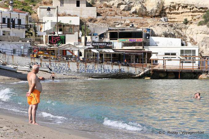Bienvenido, hoy es la vida, el mañana nunca llega, Matala - Creta, Grecia
