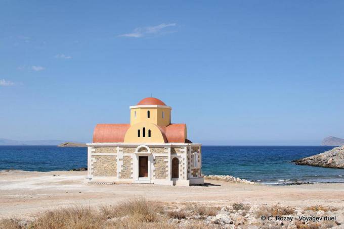 Iglesia Pahia Ammos ortodoxa por el mar - Creta, Grecia