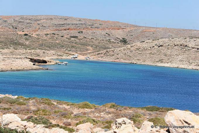 Vai Kiriamadi, pequeña bahía en el Cabo Sideros - Creta, Grecia