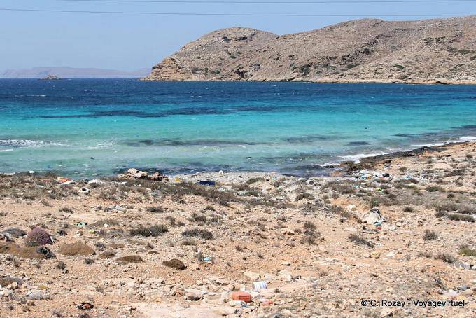 La península de Kiriamadi, punta extrema de Cabo Sideros, al norte de Vai - Creta, Grecia