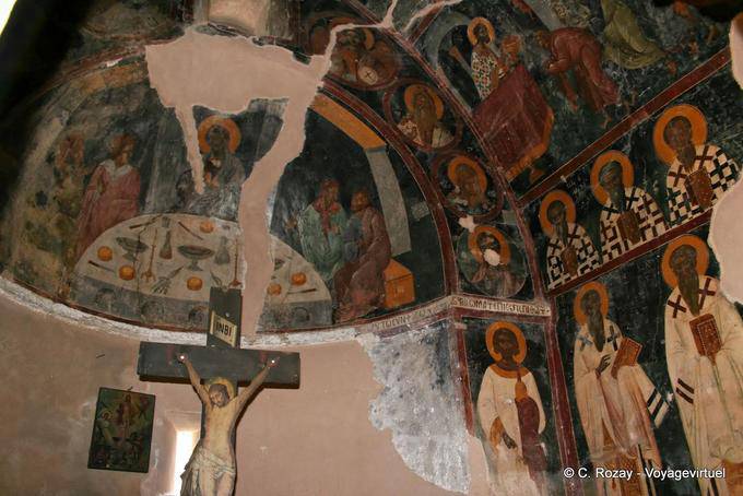 Zaros, los frescos de la iglesia de Moni Agiou Antoniou Vrontisiou - Creta, Grecia