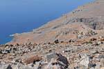 Anopolis vista Livaniana por los acantilados, Creta.
