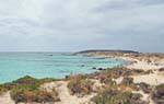 Caminar en la península Elafonissi, Creta.
