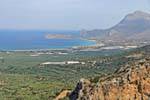 Falasarna, vista desde la carretera Platanos, Creta.