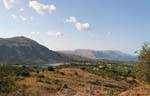 Panorama de la zona del lago desde Xilladania Kourna, Georgioupoli, Creta.