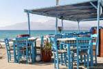 Kalamaki, restaurante frente al mar con vistas al mar de Libia, Creta.