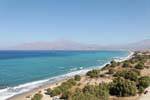 Kommos sitio arqueológico (ciudad minoica) y la playa, Creta.