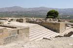Las escaleras de la entrada oeste del palacio de Festos, Creta.