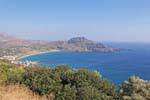 Otra vista de la bahía, el pueblo de Plakias y la playa, Creta.