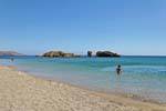 Vai, nadar en la parte norte de la playa, Creta.