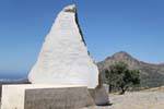 Estela de piedra que muestra una región del cuello Magarikari, Creta.