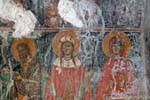 Fragmento del fresco en la iglesia de Agios Paraskevi (viernes) a Voutas, en el camino a Lagkadas (Paleochora), Creta.