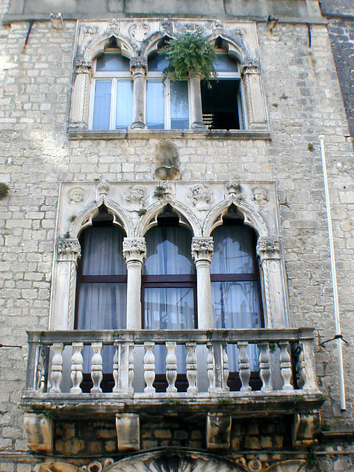 Trogir, renacentista y barroco y ventanas, Croacia