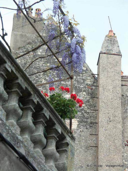 Chimenea y glicinas, Dole - Francia