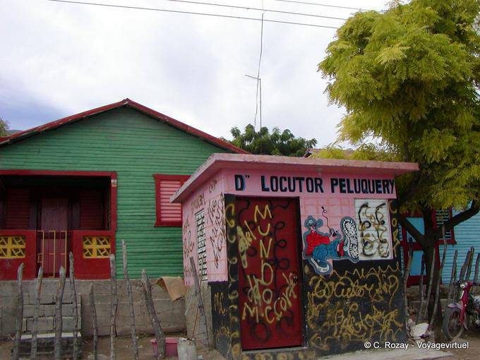 Locutor Peruquery, peluquería, Duvergé, Rep. Dominicana