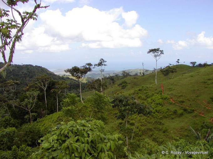 Paisaje montañoso en el camino hacia El Seibo, Rep. Dominicana
