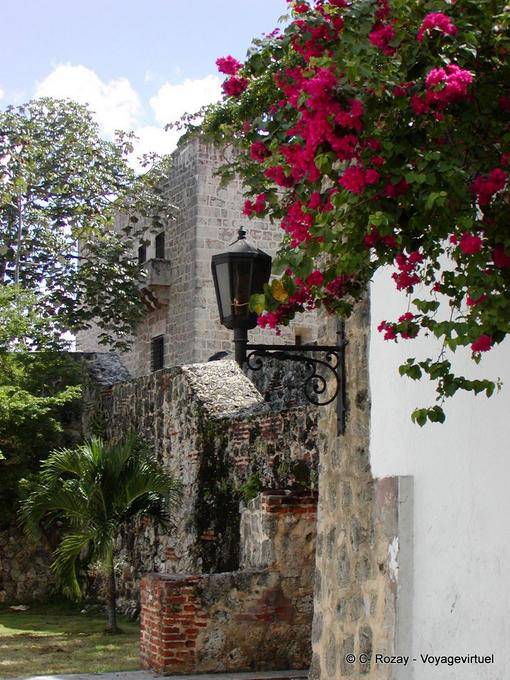 Callejón floreció en la zona colonial de Santo Domingo, Rep. Dominicana