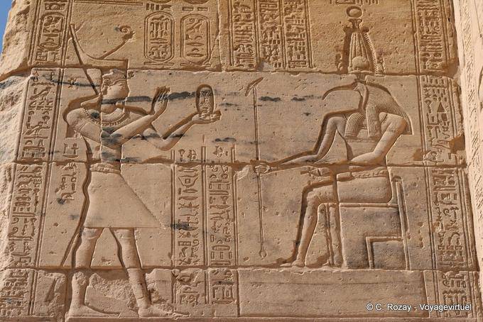 Representación de Thoth, el Templo de Philae - Egipto