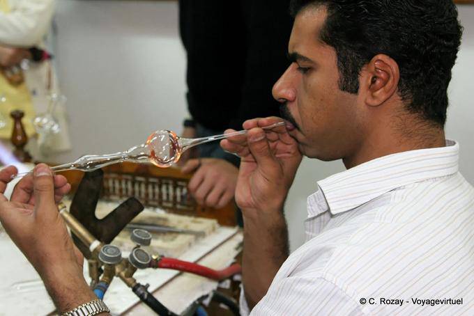 Soplado de vidrio, Asuán - Egipto