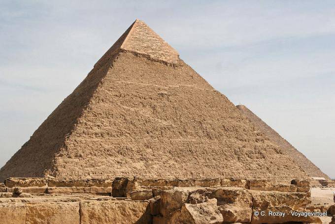 Panorama desde el sur, Khafras Pirámide, Giza - Egipto