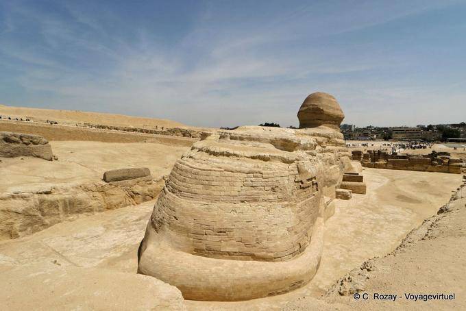 La cola de la Esfinge, Giza - Egipto