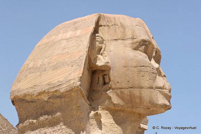 La cabeza de la Esfinge, Giza - Egipto