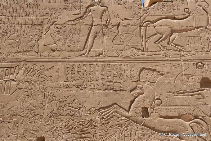 Escenas de guerra, Sethy 1 templo de Karnak - Egipto