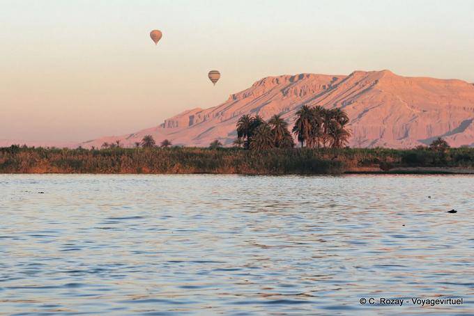 Vuelo en globo sobre el Nilo, Luxor - Egipto