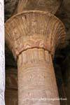 Capital de una columna monolystique del Salón hipóstilo, Edfu, Egipto.
