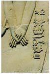 De la mano, hermoso fragmento de un alivio, templo de Kom Ombo, Egipto.