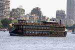 Barco en el Nilo, El Cairo, Egipto.