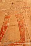 Piernas y pies de color, fragmento de alivio, Templo de Hatshepsut, Egipto.