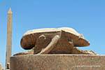 Representación Dios Khepri, el escarabajo sagrado, el templo de Karnak, Egipto.