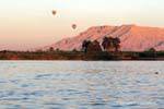 Vuelo en globo sobre el Nilo, Luxor, Egipto.