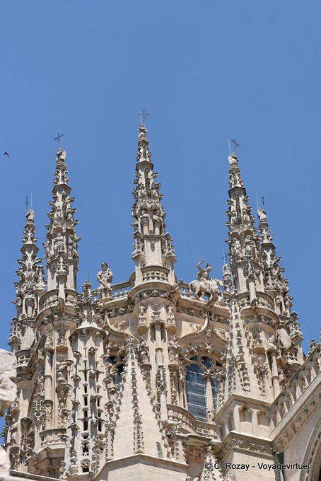 Decoración arquitectónica manuelino, la Catedral de Santa María Burgos - España