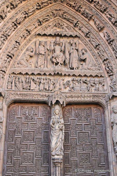 Sainte Marie Blanche, Portada de la Virgen Blanca, Santa María de León - España