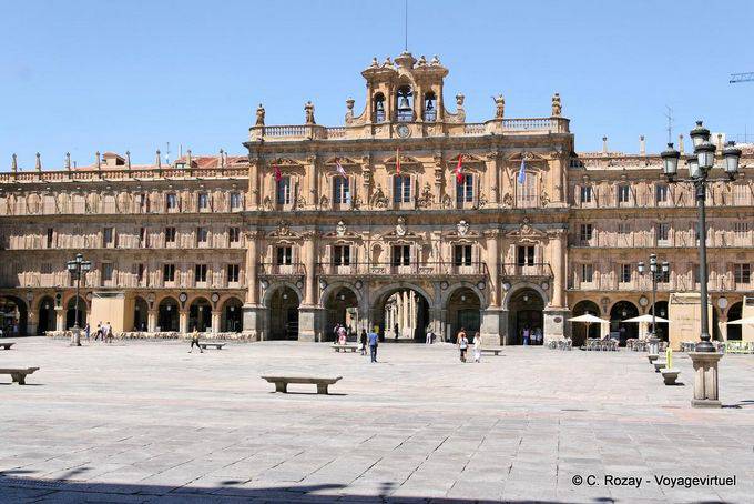Fachada de la Casa Consistorial, Plaza Mayor, Salamanca - España