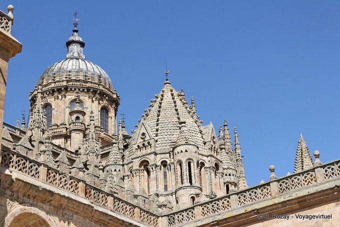 Torre del Gallo y torre de la Catedral Nueva, Salamanca - España