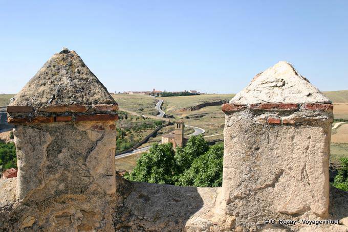 Panorama entre las almenas del Alcázar, Segovia - España