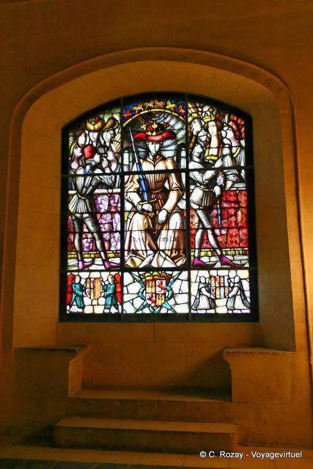 Enrique III de Castilla, ventana en el hall de la galera, Alcázar de Segovia - España