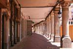 Soportales de la Plaza Mayor, Burgos, España.