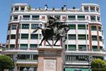 Burgos, El Cid estatua, Calle Santander, España.