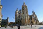 Vista desde la calle Ancha de Santa María de León, España.