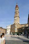 Plaza de la Seo, vista desde la cala Don Jaime 1, Zaragoza, España.