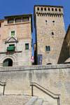Torreón de Lozoya, vista desde la Plaza San Martín, Segovia, España.